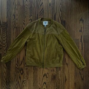 Olive Yellow Green Bomber Jacket
